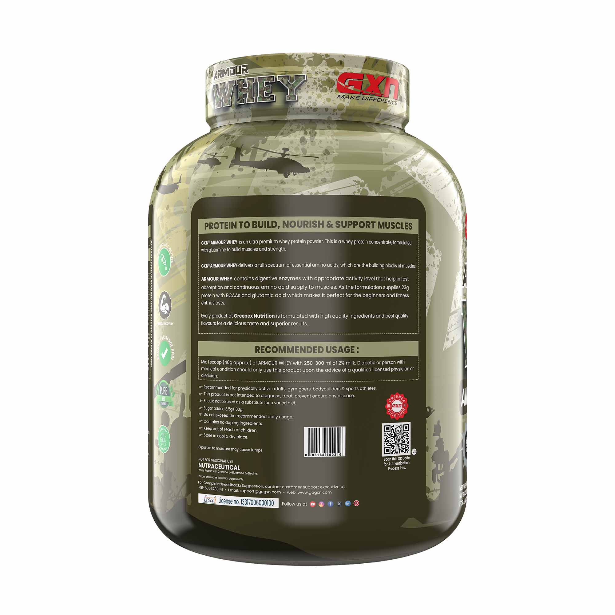 Buy Armour Whey-Hormone Free Protein for Strength | GXN